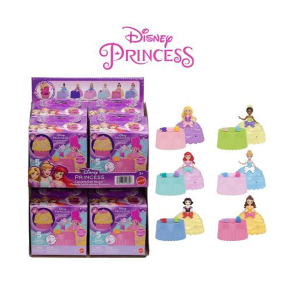 Disney Princess Cupcake Doll Reveal 12cm In Blind Box (9x10cm) In espo da 8pz ass…x8
